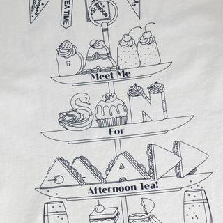 Damson Madder Afternoon Tea Boyfriend Tee White