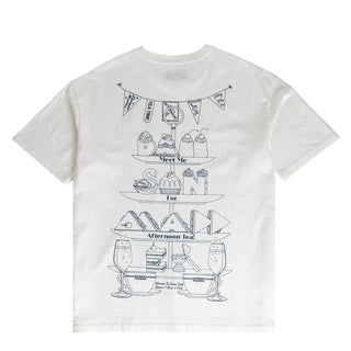 Damson Madder Afternoon Tea Boyfriend Tee White