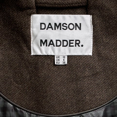 Damson Madder Agnes Wool Coat Chocolate Choc