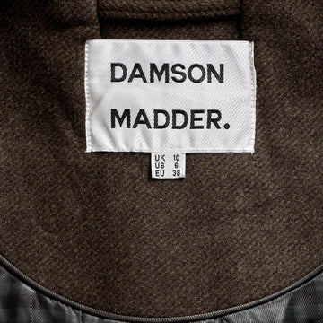 Damson Madder Agnes Wool Coat Chocolate Choc