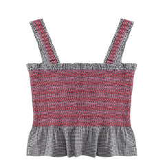 Damson Madder Ami Cami Black & White Gingham - Parasol Store