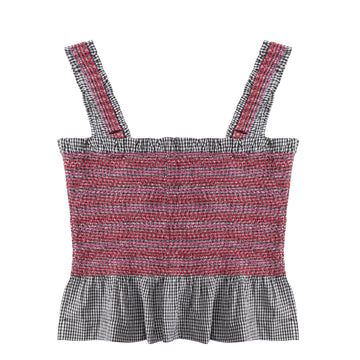 Damson Madder Ami Cami Black & White Gingham