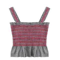 Damson Madder Ami Cami Black & White Gingham - Parasol Store