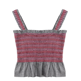 Damson Madder Ami Cami Black & White Gingham