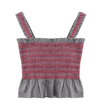 Damson Madder Ami Cami Black & White Gingham
