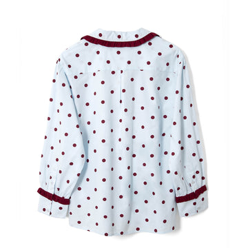 Damson Madder Antonella Pyjama Set Polka Dot Blue
