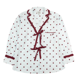 Damson Madder Antonella Pyjama Set Polka Dot Blue - Parasol Store