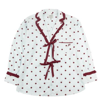 Damson Madder Antonella Pyjama Set Polka Dot Blue - Parasol Store