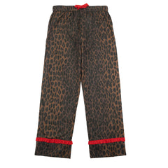 Damson Madder Antonia Pyjama Set Dark Leopard / Red - Parasol Store