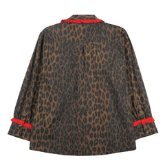 Damson Madder Antonia Pyjama Set Dark Leopard / Red - Parasol Store