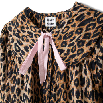 Damson Madder Antonia Pyjama Set Dark Leopard / Red