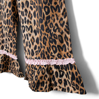 Damson Madder Antonia Pyjama Set Dark Leopard / Red
