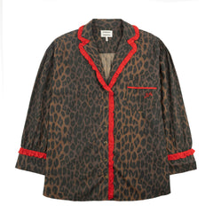 Damson Madder Antonia Pyjama Set Dark Leopard / Red - Parasol Store