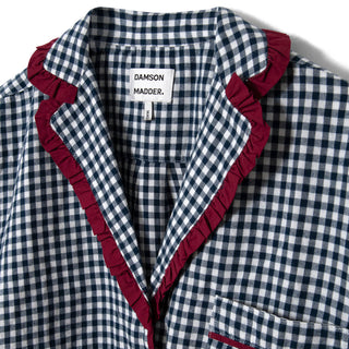 Damson Madder Antonia Pyjama Set Navy Gingham