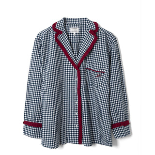 Damson Madder Antonia Pyjama Set Navy Gingham