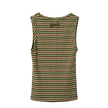 Damson Madder Arlea V-Neck Tank Brown Stripe Multi