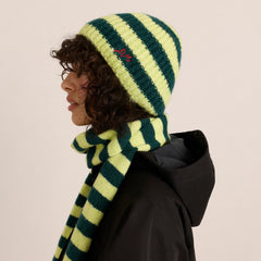 Damson Madder Beanie Green Stripe Multi