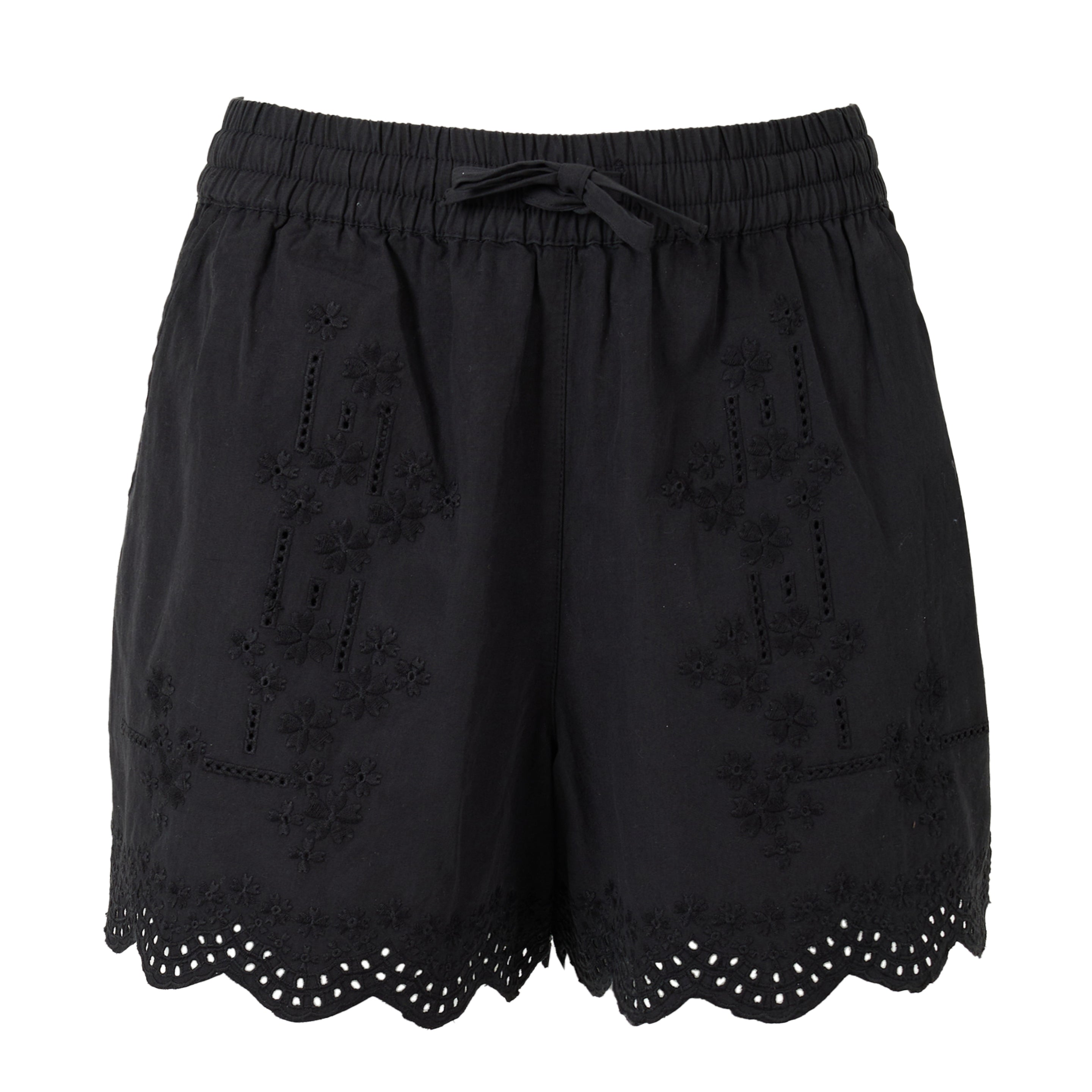 Damson Madder Blondey Shorts Black Embroidery