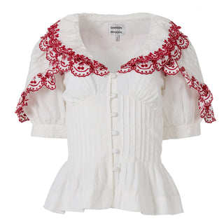 Damson Madder Caroline Blouse Cherries - Parasol Store
