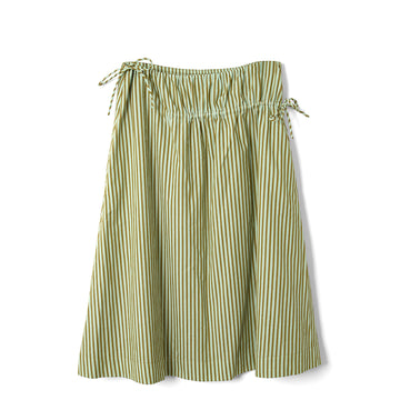 Damson Madder Caspia Volume Midi Skirt Basil