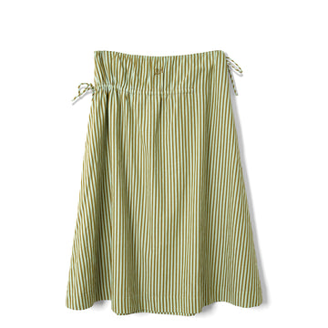 Damson Madder Caspia Volume Midi Skirt Basil