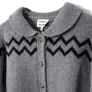 Damson Madder Cecily Collar Cardigan Bunny Intarsia