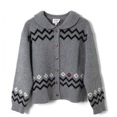 Damson Madder Cecily Collar Cardigan Bunny Intarsia - Parasol Store