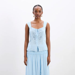 Damson Madder Charlotte Cami Blue Monika Jacquard - Parasol Store