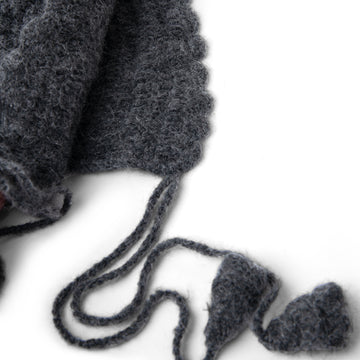 Damson Madder Crochet Bonnet Charcoal Marl