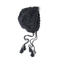 Damson Madder Crochet Bonnet Charcoal Marl - Parasol Store