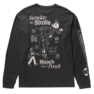 Damson Madder Dog Walker L/S Tee Black - Parasol Store