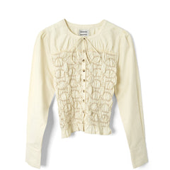 Damson Madder Elliana Smocked Cardi Butter Smocked - Parasol Store