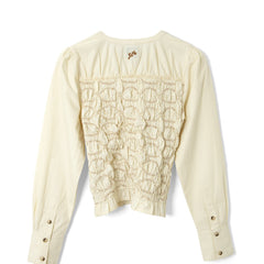 Damson Madder Elliana Smocked Cardi Butter Smocked - Parasol Store