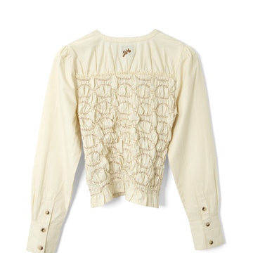 Damson Madder Elliana Smocked Cardi Butter Smocked