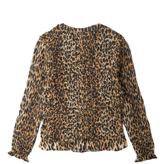 Damson Madder Elliana Smocked Cardi Leopard - Parasol Store
