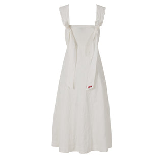 Damson Madder Fan Fan Midi Dress Patchwork Broderie - Parasol Store