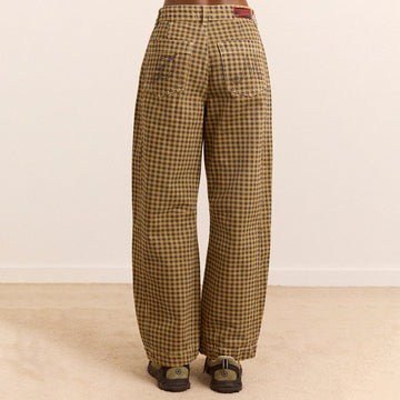 Damson Madder Felix Jeans Quince Gingham Navy