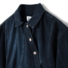 Damson Madder Finella Denim Shirt Wavy Seams - Parasol Store