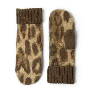 Damson Madder Fluffy Mittens Leopard - Parasol Store