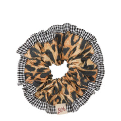 Damson Madder Frill Edge Scrunchie Leopard - Parasol Store