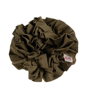 Damson Madder Garter Scrunchie Olive Jacquard Satin - Parasol Store