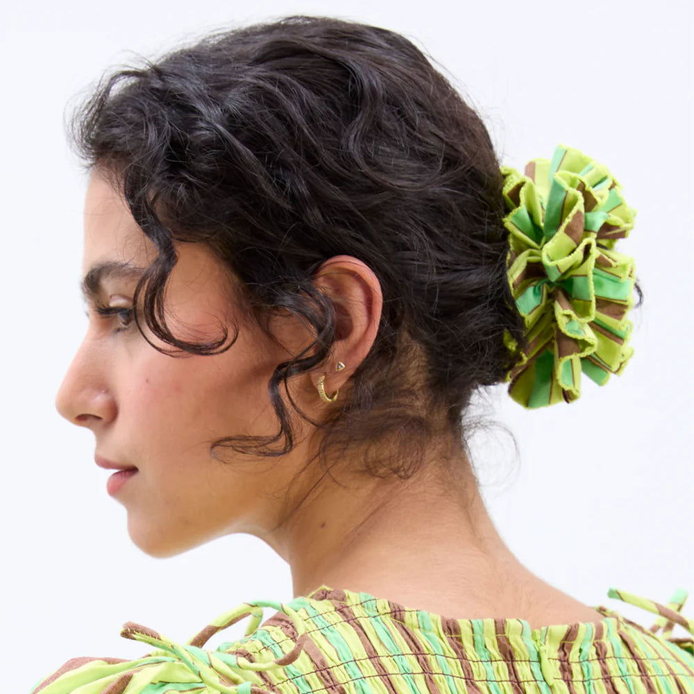 Damson Madder Garter Scrunchie Tropical Stripe - Parasol Store