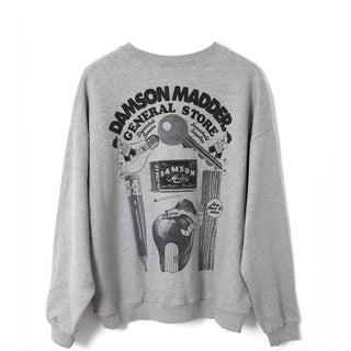 Damson Madder General Store Graphic Sweatshirt Grey Marl
