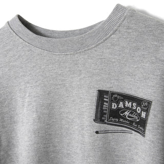 Damson Madder General Store Graphic Sweatshirt Grey Marl