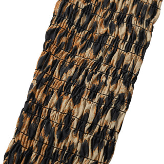 Damson Madder Harper Shirred Midi Dress Leopard - Parasol Store