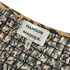 Damson Madder Harper Shirred Midi Dress Leopard - Parasol Store