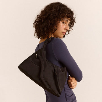 Damson Madder Heavy Satin Byron Bag Black