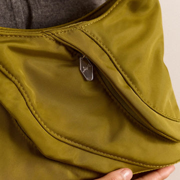 Damson Madder Heavy Satin Byron Bag Chartreuse
