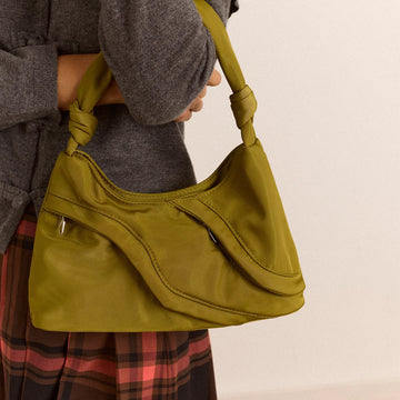Damson Madder Heavy Satin Byron Bag Chartreuse