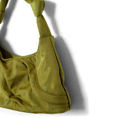 Damson Madder Heavy Satin Byron Bag Chartreuse